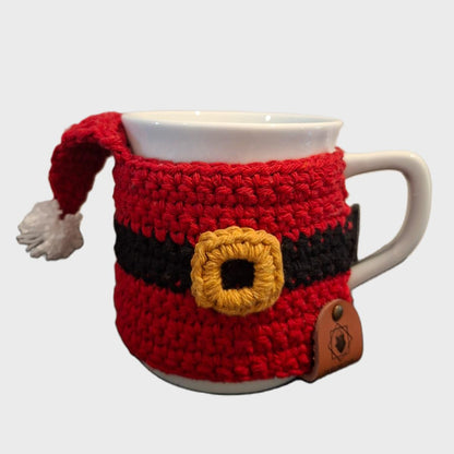 Caneca com proteção e base em Crochê.