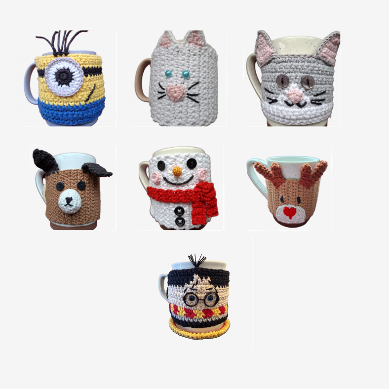 Caneca com Proteção em Crochê para Crianças - 7 Modelos Divertidos