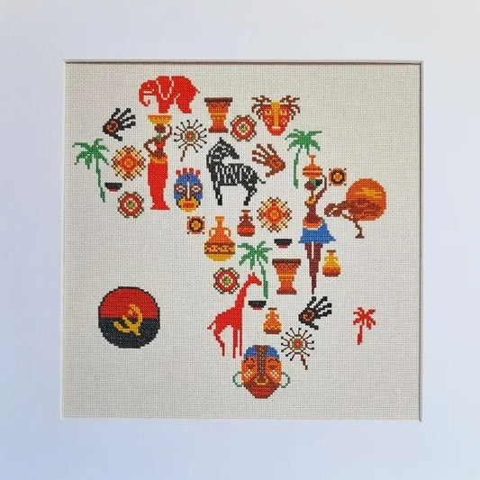 Tela Bordada a Ponto Cruz - África Mágica