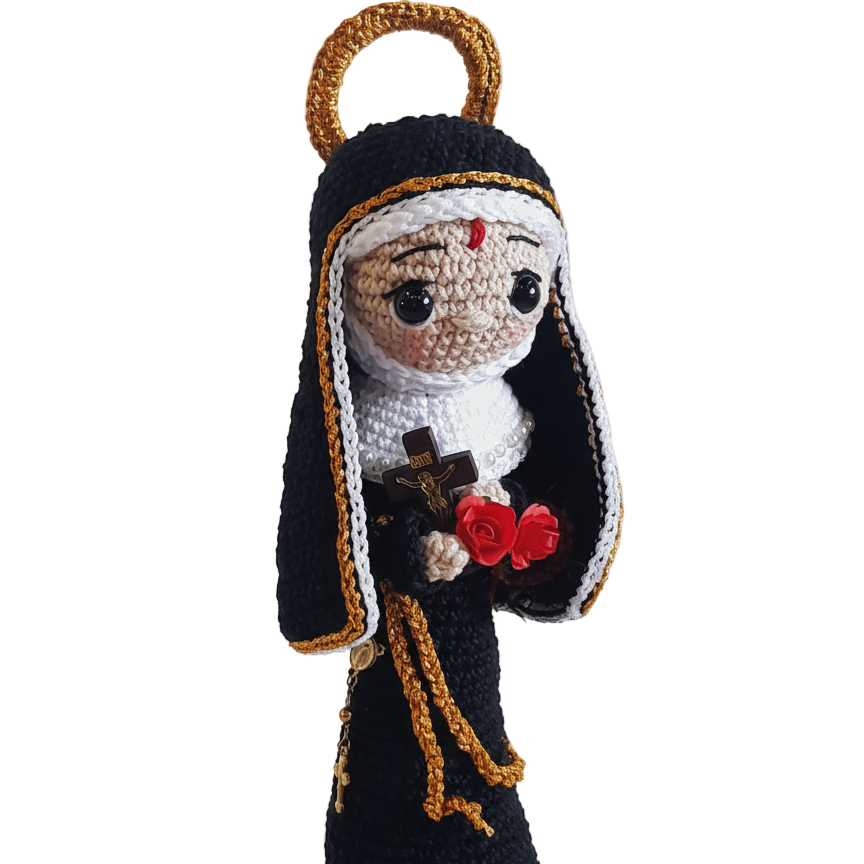 Santa Rita de Cássia em Amigurumi