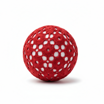 Bolas de Natal em Crochê Vermelho