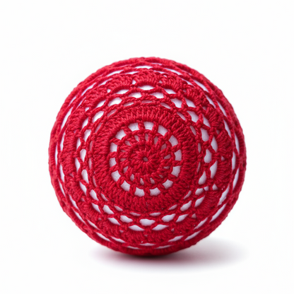 Bolas de Natal em Crochê Vermelho