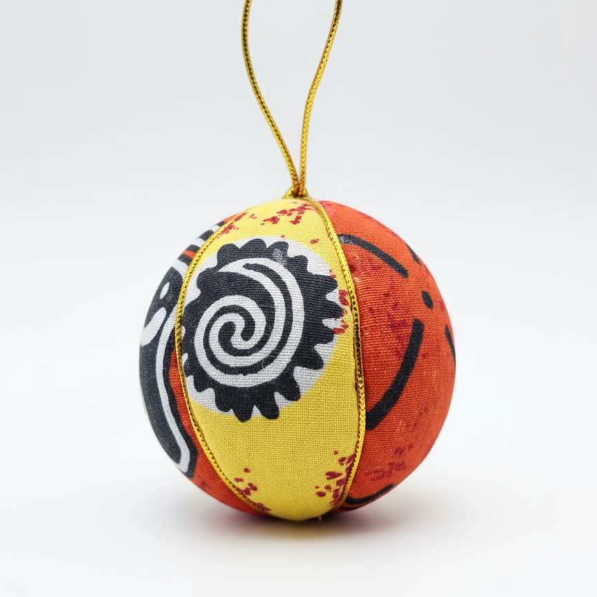 Bolas de Natal em Pano Africano