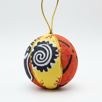 Bolas de Natal em Pano Africano