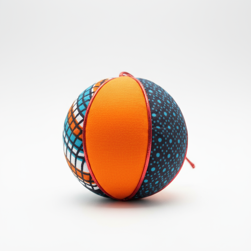 Bolas de Natal em Pano Africano