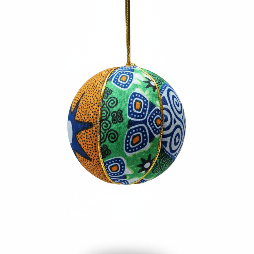 Bolas de Natal em Pano Africano