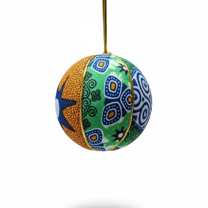 Bolas de Natal em Pano Africano