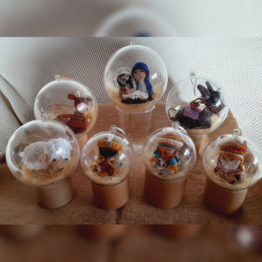 Presépio em Bolas - Figuras Amigurumis Artesanais